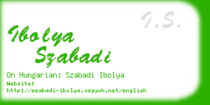 ibolya szabadi business card